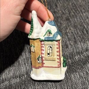 Vintage Porcelain House and Toy Store Ornament